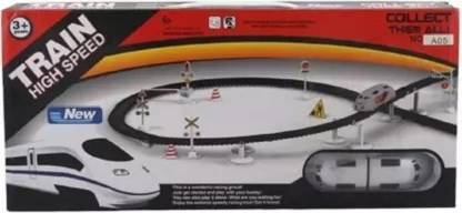 GVP Toys High-Speed Battery Operated Bullet Train Toy Set with Track and Signals for Kids