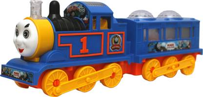 WOW toys Magic Little Train Engine Toy with Cartoon Face || Flashing Lights & Sound
