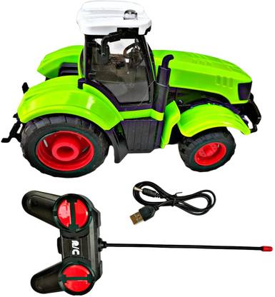 किडोयज़ Remote Control 4 Function Farmer Tractor Truck Toy With Light & Sound
