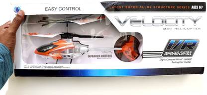 2N2 Velocity Flying Helicopter with Unbreakable Blades, Infrared Sensors & Light h23