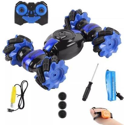 Aavkar creation Hand Gesture Sensor RC Stunt Car Double Sided Rotating Remote Control Car _H3