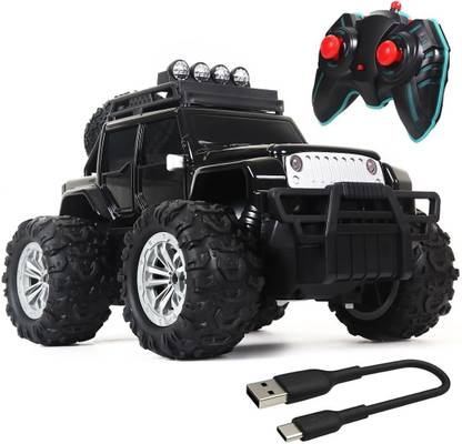 Wembley Rechargeable Adventure Jeep Off Roader All-Terrain & 4 Headlight Mode RC Car