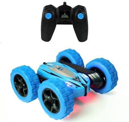 Amaflip RC Car Remote Control Double Sided Pioneer Stunt Car Plastic 4WD 360 Degree Rotating Tumbling Anti Skid Rubber Tyre Toy with Lights Gift