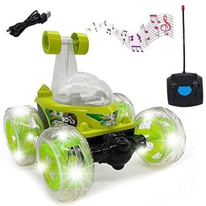 TOYACHI Rechargeable Remote Control 360 Degree Rotating Stunt Car for Kids M110
