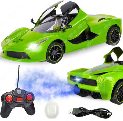 Toyco Rechargeable Super Car with SMOKE Function, Openable Doors & Lights