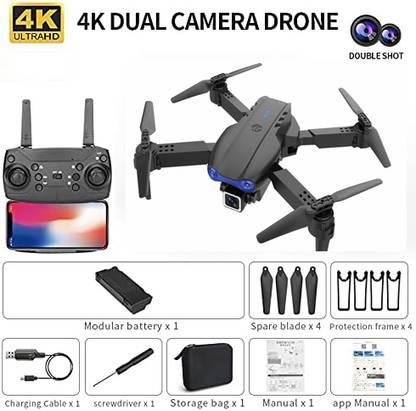 SALPITOYS E99 Pro Drone with 4K HD DUAL Camera, DUAL Battery WiFi FPV, DRONE