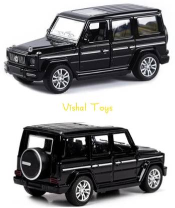 Vishal Toyss Thar Premium Diecast Toy Car - Pull Back Action (Black)