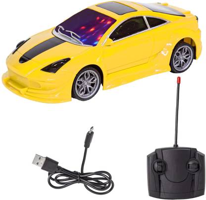 ZUNBELLA Plastic Remote Control Drift Racing Car with 3D Lights, Four Way Functional Car
