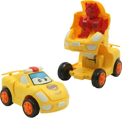 Humaira Mini Transformers Robot Friction Powered Push and Go Bump and Transformation Toy