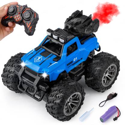 FIDDLERZ Remote Control Stunt Car Toy For Kids With Mist Smoke Lights High Speed RC Car
