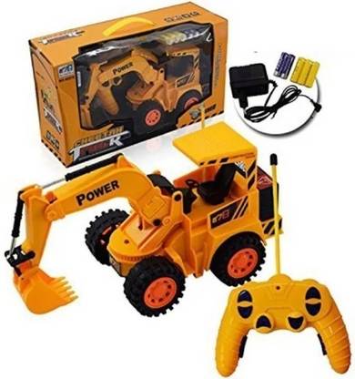 GOSHOPPE ENTERPRISES Jcb Truck Remote Control Flash Excavator, 5-Channel, Flashing Lights