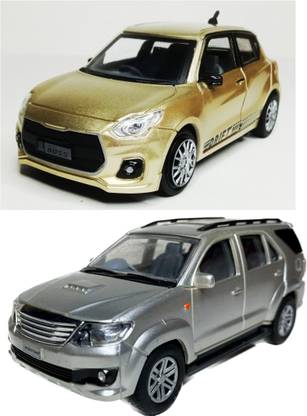 Mukku Magic All New Fortuner & Swift Car Combo Toys for Boys & Girl Pull Back Model Car
