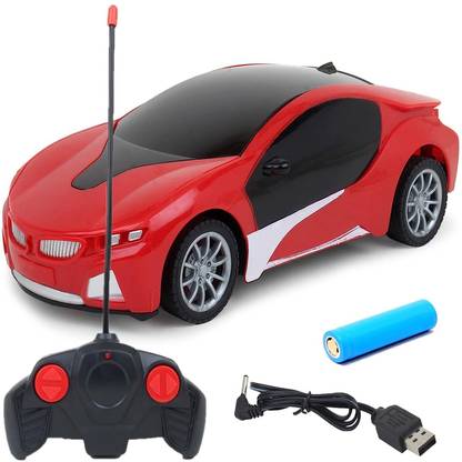 mega star Remote Control Chargeable 3D Famous Car with Flashing Light multicolor