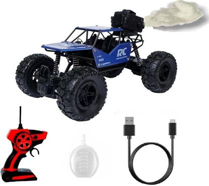 Space Age High Speed 1:18 RC Alloy Racing Car with Fog Light, Smoke Spray & Rock Climb