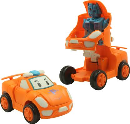 Humaira Mini Transformers Robot Friction Powered Push and Go Bump and Transformation Toy