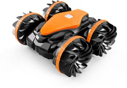 R K Global RC Car Remote Control Boat for Kids, 4WD 2.4Ghz 2 in 1 RC Stunt Car