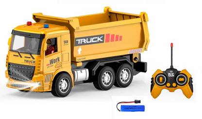 IndusBay Remote control Rechargeable Dumper Dump Truck with headlight Sound 6CH Truck Toy