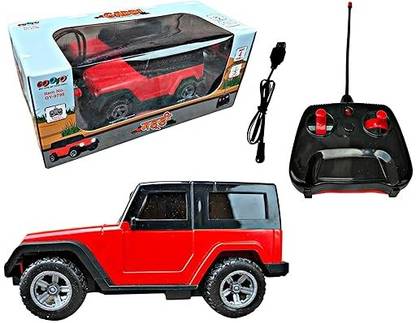 BALHATH Remote Control Thar with Led Lights USB Rechargable Vehicle Toy Car for Kids