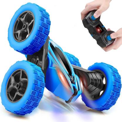 Toyzzilla Remote Control Stunt Racing Car RC Cars 2.4GHz Fast Stunt 4WD Double Sided 360°
