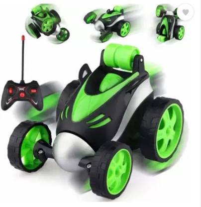 Tenmar Stunt Car with Remote Control Battery and Charger Boys Toys Kids (Yellow)