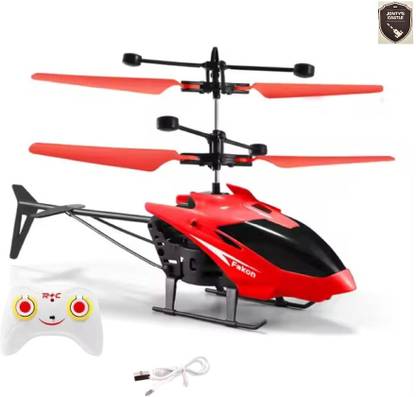Jonty's Castle Remote control toy flying helicopter with 3d lights and charging cable