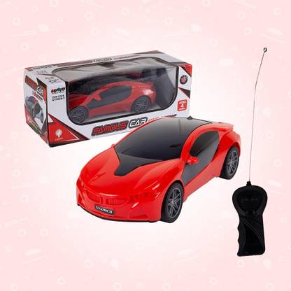 Nexteesh Battery Operated 3D Lights with 2 Channel Remote Control Car Toy for Kids