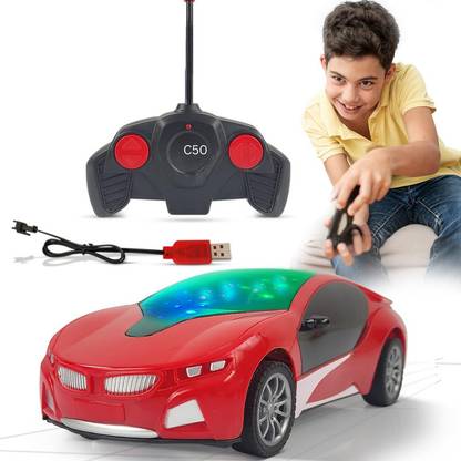 Just97 Chargeable 3D Remote Control Lighting Famous Car for 3+ Years Kids F78