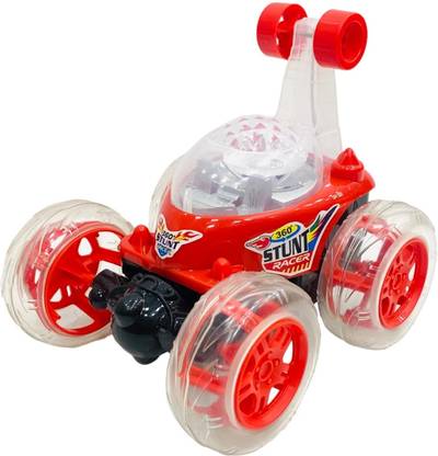 टॉय किंगडम Remote Control Car 360 Degree Rolling Stunt Car with light & Music for Kids