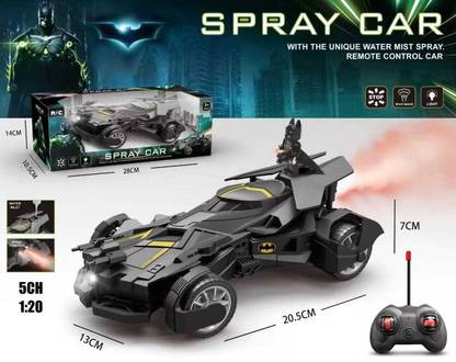 BALLU TOYS NEW BATMAN SERIES RECHARGEABLE REMOTE CONTROL SPRAY CAR WITH 4 SIDED FUNCTION
