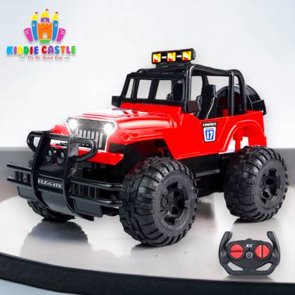 Kiddie Castle Remote Control 4 Function Fighter Jeep with Light Charger and Chargeable battery