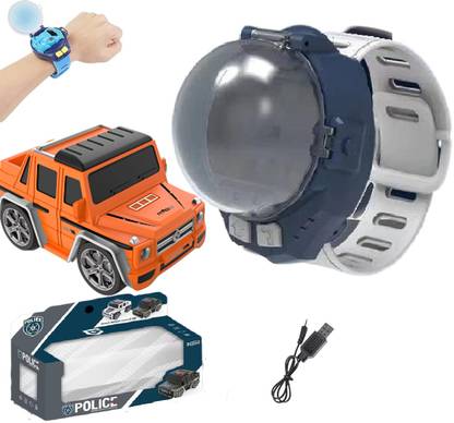 Bestie Toys Police Mini Watch Car Remote Control Car For Kids Boys and Girls