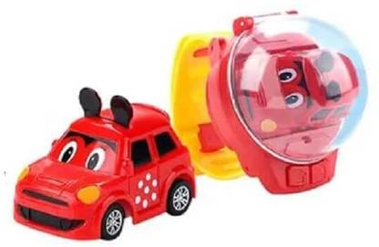 Bestie Toys Cartoon Mini Watch Car Remote Control Car For Kids Boys and Girls