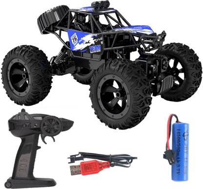 CADDLE & TOES Remote Controlled Rock Crawler RC Monster Truck, 4 Wheel Drive, 1:18 Scale