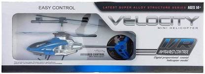 GiftinGazebo High-Speed Velocity RC Helicopter - Remote Control Aircraft Multicolored