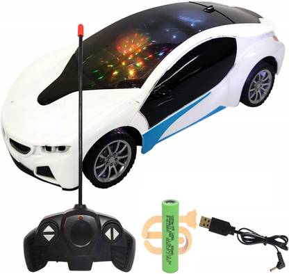 CADDLE & TOES Famous Car Remote Control 3D with LED Lights, Chargeable