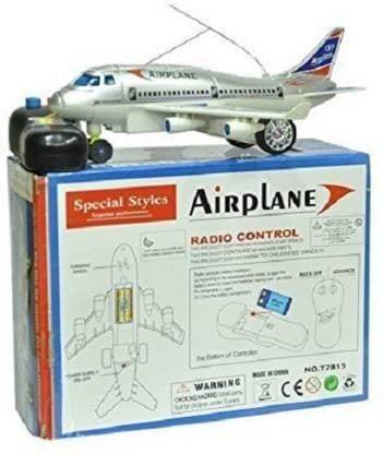 K.D Tinytots Airplane Toy Radio Control Running Plane/Moving Aeroplane with Light