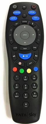 Tata Sky NEW LOUNCH Universal HD+ Plus Recording (Play,Pause, Rewind, Forward & Record Feature) (6 Months Warranty) TATA SKY, SAMSUNG TV, LG TV, VIDEOCOAN TV Remote Controller