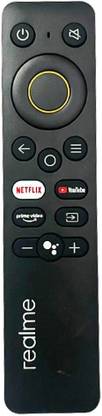 7SEVEN Compatible Infrared Remote Control for Realme Smart 4K Android LED OLED QLED TV Replacement for Original Realme Remote with Netflix, Prime Video and YouTube Hot Keys (Non Voice) - Realme Tv Remote Controller