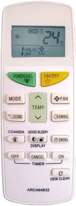 OKDEAL 2 Years Warranty ARC484B32 Compatible for Daikin AC Remote Controller