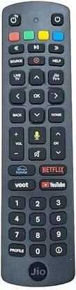 TTH Jio Fiber Set Top Box Voice Remote Replacement Voice Supported Remote Jio Fiber, Jio TV, With Voice Function, Jio TV DTH, Jio DTH Remote Controller