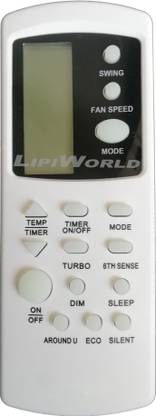 LipiWorld 210B AC Remote Control Compatible for  Whirlpool 6th Sense AC Remote Controller