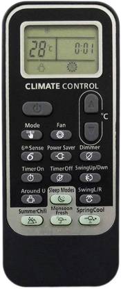 LipiWorld 192 AC Remote Compatible for Whirlpool (DG11J1-52) AC Whirlpool AC Remote Controller
