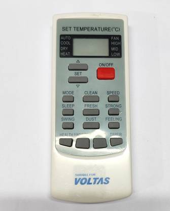 Harsh Enterprises VOLTAS big red button Voltas AC-45 Split AC remote control FREE Battery VOLTAS split AC Remote Controller