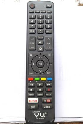 Harsh Enterprises EN3C39V Suitable for VU LCD LED TV Remote control Huayu/ Smart remote control with Free Battery VU Remote Controller