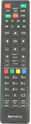LipiWorld RM-IT1511+2 LED TV Universal Remote Work with All Most Compatible For  Intex Tv Remote Controller