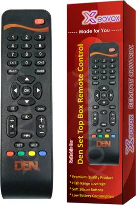 Xeovox Den HD Set-Top Box Remote (Den 5 Black Box) Exactly Same Remote Will Only Work Match Button to Button, Please Match Image with Your Existing, Den HD Black Box Remote Controller