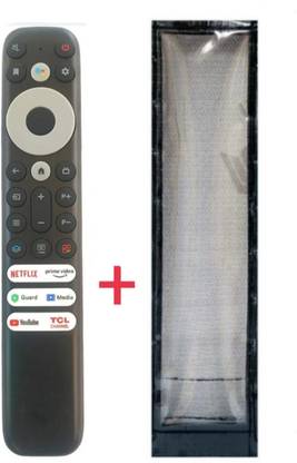 Ethex With PU Leather Protective Cover(No Voice Command)(Same remote Only will work) (Remote+Cover) Tv Remote compatible for TCL Smart led/lcd Tv Remote Remote Controller