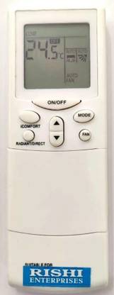 RISHI ENTERPRISES THIS REMOTE IS COMPATIBLE FOR  AC REMOTE NO-BACK LIGHT (249K-09_ PANASONC Remote Controller