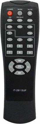 HDF Replacement Remote Control for Intex Home Theatre (IT-281) Intex Home Theatre Remote Controller