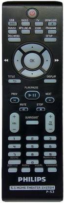 TVE URC-P53 5.1 CH Home Theater System Philips Remote Controller